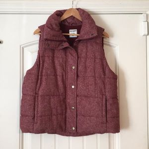 Old Navy puffy vest in raspberry